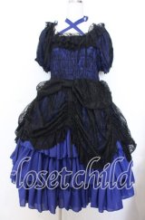 Vallee lys / Mellow Melody Dress  ネイビー×ブラック O-25-12-10-001-GO-OP-IG-OS