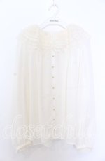 画像1: yukiemon / ボリュームレースカラーブラウス M キナリ O-25-12-10-040-LO-BL-OW-OS (1)