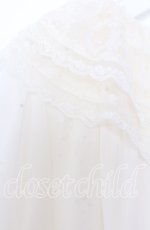 画像2: yukiemon / ボリュームレースカラーブラウス M キナリ O-25-12-10-040-LO-BL-OW-OS (2)