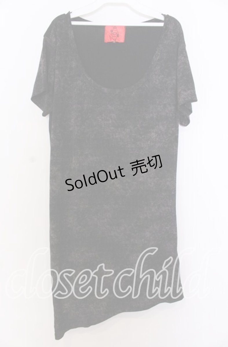 画像1: ALTER VENOMV / ワイドUネックロングTシャツ M ブラック O-25-12-10-043-PU-TS-YM-ZT519 (1)