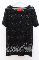 ALTER VENOMV / オパールダメージメッシュBIG Tシャツ  ブラック O-25-12-10-044-PU-TS-YM-OS