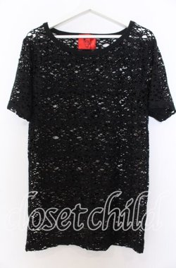 画像1: ALTER VENOMV / オパールダメージメッシュBIG Tシャツ  ブラック O-25-12-10-044-PU-TS-YM-OS