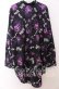 画像2: NieR Clothing / 総柄ワイドシャツ L ブラックｘパープル O-25-12-10-046-PU-BL-YM-OS (2)
