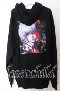 NieR Clothing / 擬人化プリントプル゜パーカー XL ブラック O-25-12-10-047-PU-TO-YM-OS