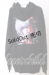 NieR Clothing / 擬人化プリントプル゜パーカー XL ブラック O-25-12-10-047-PU-TO-YM-OS