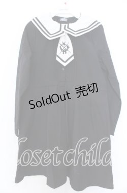 画像1: NieR Clothing / セーラーワンピース F ブラック×ホワイト O-25-12-10-051-PU-OP-OW-OS