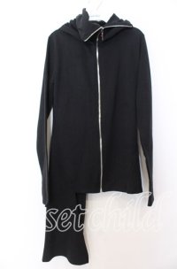 NieR Clothing / アシンメトリーZIPパーカー F ブラック O-25-12-10-052-PU-TO-OW-OS