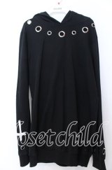 NieR Clothing / Oリング装飾パーカー F ブラック O-25-12-10-053-PU-TO-OW-OS