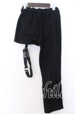 画像2: NieR Clothing / アシメショートパンツ F ブラック O-25-12-10-054-PU-PA-OW-OS