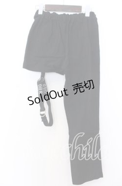 画像2: NieR CLOTHING / アシメショートパンツ F ブラック O-25-12-10-054-PU-PA-OW-ZT519