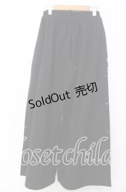 画像2: NieR CLOTHING / サイドスナップワイドパンツ F ブラック O-25-12-10-055-PU-PA-OW-ZT519