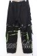 画像2: BACKSTAGE PASS / PARACHUTE PANTS2WAY ワイドパンツ F ブラックｘネオングリーン O-25-12-10-057-PU-PA-YM-OS (2)
