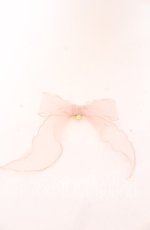 画像1: Perla nell' ostrica / オーガンジーリボンアクセサリー  ピンク O-25-12-10-059-EL-AC-OW-ZT169F001 (1)