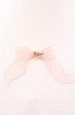 画像2: Perla nell' ostrica / オーガンジーリボンアクセサリー  ピンク O-25-12-10-059-EL-AC-OW-OS