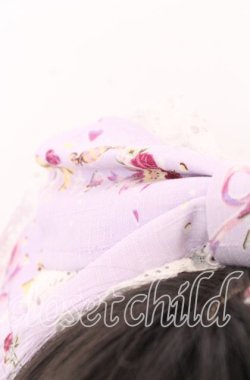 画像2: BABY,THE STARS SHINE BRIGHT / スローモーションブーケ〜あの日の私の想い〜柄　カチューシャ  ラベンダー O-25-12-10-064-BA-AC-OW-OS