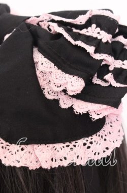 画像2: BABY,THE STARS SHINE BRIGHT / シャン・ドゥ・フルールリボンヘッドドレス  クロ×ピンク O-25-12-10-065-BA-AC-OW-OS