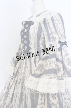 画像2: metamorphose / アンティークブーケ姫袖ワンピース  クラシックブルー O-25-12-10-005-ME-OP-IG-OS