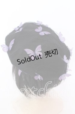 画像2: uf / モルフォ蝶ベレー 58〜59ｃｍ（公式記載） クロ×パープル O-25-12-10-066-EL-AC-OW-ZT087