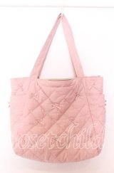 m petit by misako / リボンキルトトートバッグ  ピンク O-25-12-10-069-LO-BG-OW-OS