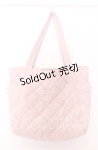 m petit by misako / リボンキルトトートバッグ  ピンク O-25-12-10-069-LO-BG-OW-OS
