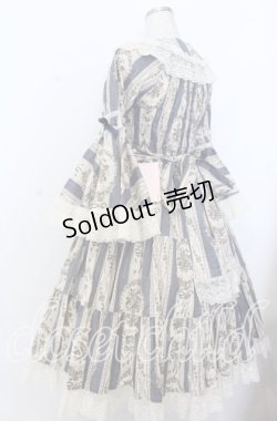 画像3: metamorphose / アンティークブーケ姫袖ワンピース  クラシックブルー O-25-12-10-005-ME-OP-IG-OS