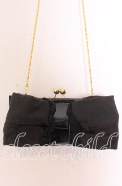 画像1: JESUS DIAMANTE / ジャガードリボンポシェット  クロジャガード O-25-12-10-072-JE-BG-IG-OS