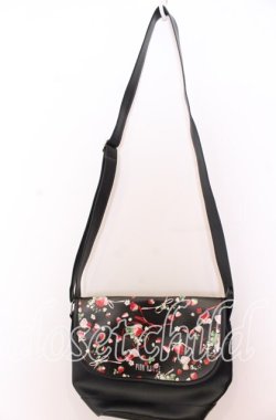 画像2: PINK HOUSE / メリーストロベリー柄ショルダーバッグ  クロ O-25-12-10-075-LO-BG-OW-OS