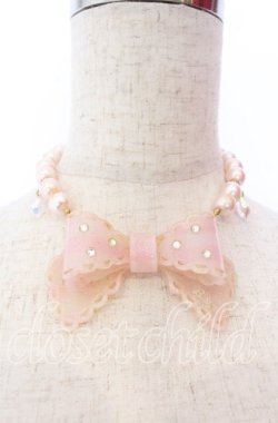 画像1: BABY,THE STARS SHINE BRIGHT / メルティーヌパールネックレス  ピンク O-25-12-10-078-BA-AC-OW-OS
