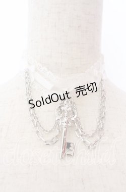 画像1: DearMyLove / 秘密のレースチョーカー  シロ O-25-12-10-080-EL-AC-OW-OS