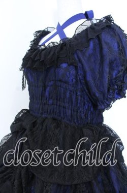 画像2: Vallee lys / Mellow Melody Dress  ネイビー×ブラック O-25-12-10-001-GO-OP-IG-OS