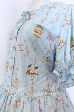 画像2: PINK HOUSE / メリーゴーラウンドプリントミディワンピース  サックス O-25-12-10-006-LO-OP-IG-OS