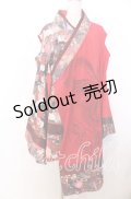 Qutie Frash / 肩あき着物カーデ  レッド O-25-12-10-007-QU-TO-OW-OS