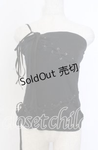 BPN / レースアップベアトップ M ブラック O-25-12-10-010-GO-TO-OW-OS