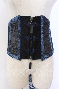 画像1: Qutie Frash / チャイナボタンリボンコルセット  ブルー O-25-12-10-011-QU-TO-IG-OS