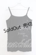 PEACE NOW / バタフライ＆英字ptキャミソール M ブラック O-25-12-10-012-PU-TO-OW-OS