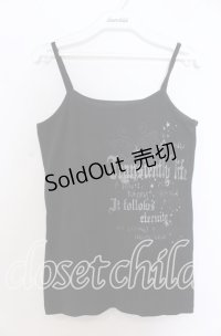 PEACE NOW / バタフライ＆英字ptキャミソール M ブラック O-25-12-10-012-PU-TO-OW-OS