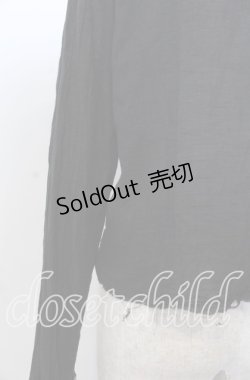 画像4: BPN / カットオフフリルガーゼブラウス M ブラック O-25-12-10-013-GO-BL-OW-OS