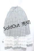 PINK HOUSE / オリジナルタータンピコフリルロングスカート  グリーン O-25-12-10-002-LO-SK-OW-OS