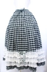 画像1: PINK HOUSE / オリジナルタータンピコフリルロングスカート  グリーン O-25-12-10-002-LO-SK-OW-OS (1)