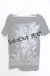 BATSU / バタフライptTシャツ M ブラック O-25-12-10-015-PU-TO-OW-OS