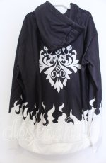 画像2: NieR CLOTHING / 防寒裏起毛ZIP OUTER【BLAZE】　パーカー F ブラック×ホワイト O-25-12-10-018-PU-TO-OW-ZT519 (2)