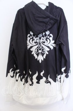 画像2: NieR Clothing / 防寒裏起毛ZIP OUTER【BLAZE】　パーカー F ブラック×ホワイト O-25-12-10-018-PU-TO-OW-OS