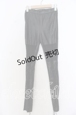 画像1: PUNK RAVE / レースアップレギンス M ブラック O-25-12-10-020-PU-PA-OW-OS