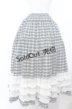 画像3: PINK HOUSE / オリジナルタータンピコフリルロングスカート  グリーン O-25-12-10-002-LO-SK-OW-OS