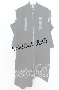 LISTEN FLAVOR / オープンショルダーチャイナジップシャツワンピ Ｆ ブラック O-25-12-10-027-PU-OP-IG-OS