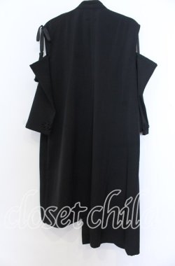画像2: LISTEN FLAVOR / オープンショルダーチャイナジップシャツワンピ Ｆ ブラック O-25-12-10-027-PU-OP-IG-OS