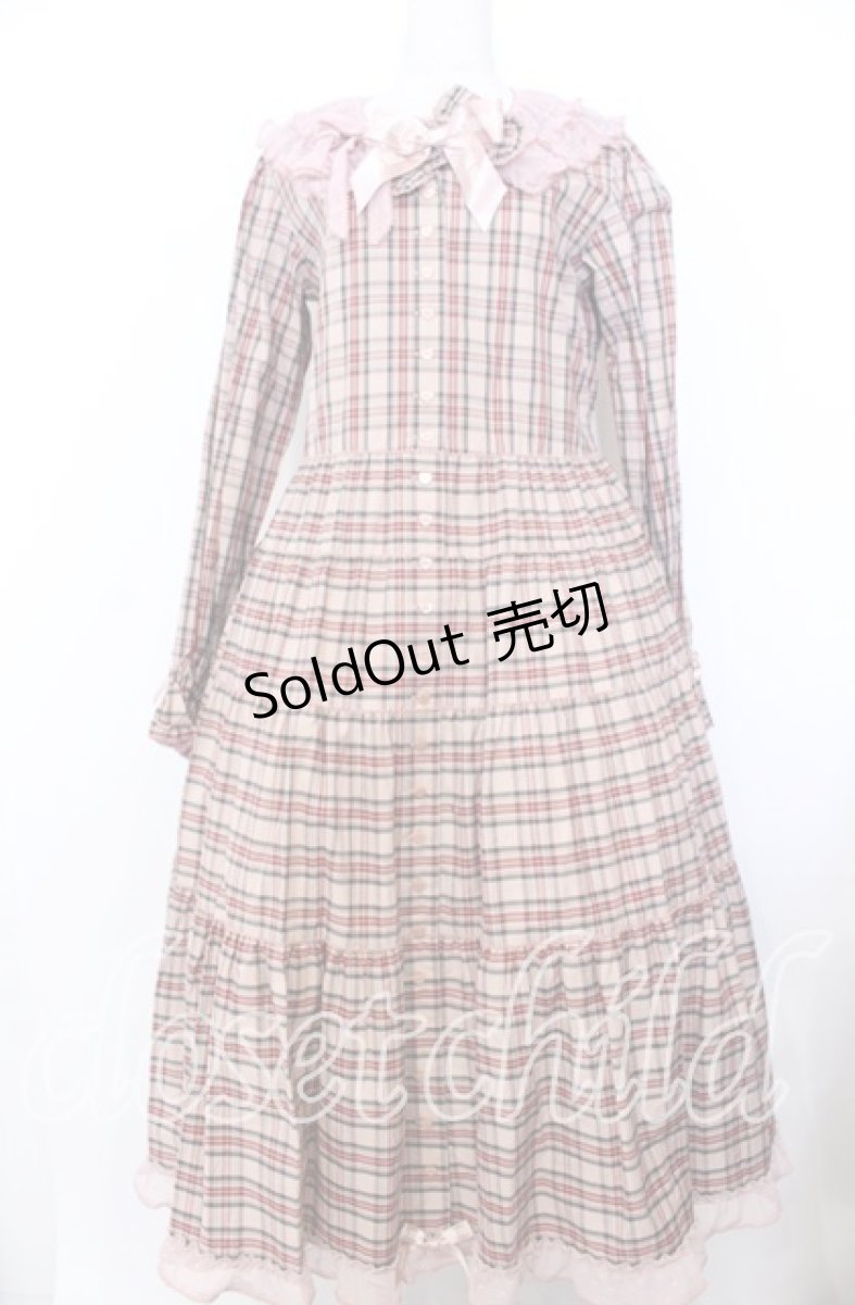 画像1: PINK HOUSE / PINK HOUSE×misako aoki チェックワンピース  ピンク O-25-12-10-003-LO-OP-OW-OS (1)