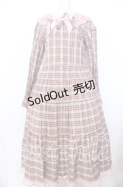 画像1: PINK HOUSE / PINK HOUSE×misako aoki チェックワンピース  ピンク O-25-12-10-003-LO-OP-OW-OS