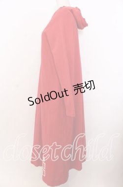 画像2: PINK HOUSE / ロゴプリントパーカーワンピース  アカ O-25-12-10-033-LO-OP-IG-OS