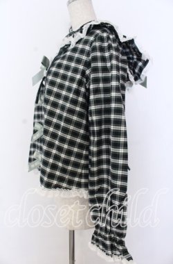 画像2: PINK HOUSE / PINK HOUSE×misako aoki　チェックフードブラウス  グリーン O-25-12-10-035-LO-BL-OW-OS